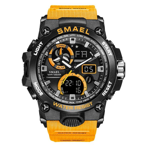 Sport Watch For Men WIth  Dual Time Waterproof 50M Miliatry Watches Chronograph Alarm Army Wristwatch