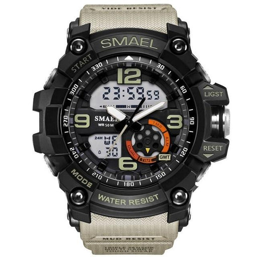 NEW Sport Analog-Digital Watch For Men and Woman  Waterresistant 50M Professional Waterproof Quartz Large Dial Military Wristwatches  With Night Mode