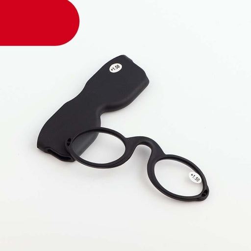 Nose Reading Glasses For Men Women Portable  Solid Color Frame Reading Mirror Unisex Eyeglasses With Card Box Women Men No Temple Armless Readers Ultra Thin With Mini Portable Case