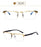 Progressive Reading Glasses Multifocal Anti Blue Ray Glass Glasses Half Frame Metal Alloy  For Men And Women Reading Glasses Anti Blue Ray Multifocus Reader