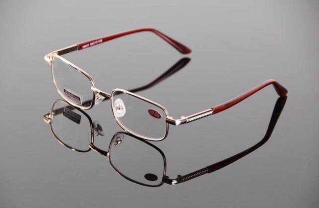 Rectangle Style Stainless Steel Material Spring Hinges Includes Tinted Blue Light Blocking Readers Men Reading Glasses Women Crystal Glass Lenses+0.50 to +100 +200 +250 +600