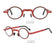 Small Metal Round Folding Reading Glasses Retro Circle Blue Light Computer Grade Glasses Narrow Eyeglasses Frame And Anti Glare Reading Glasses Foldable Computer Reading Glasses For Men  +3.5