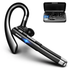 Comfortable Bluetooth Earpiece Wireless Earphone Bluetooth 5.0 Handsfree Earpiece Noise Cancelling HiFi Headset With Dual HD Mic For All Smart Phones Ear Wireless Bluetooth Sport Lightweight Headphones With Case Standby Time For Business Workout Driving