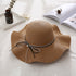 Summer Cap Black Ribbon Decorate Wavy Straw Hat For Girls Hat Kids Sun Cap Baby Beach Hats for Girls