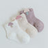 3 Pairs  Cartoon Candy Color Cotton Fashion Elastic Band Socks For Newborn Boys And Girls