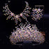 Wedding Headwear Necklace Earrings Jewelry Set Bride Headbands Rhinestone Headpiece Bridal Tiaras And Crowns Silver Rhinestone Wedding Headpiece For Women Handmade Bridal Headband Hair Accessories