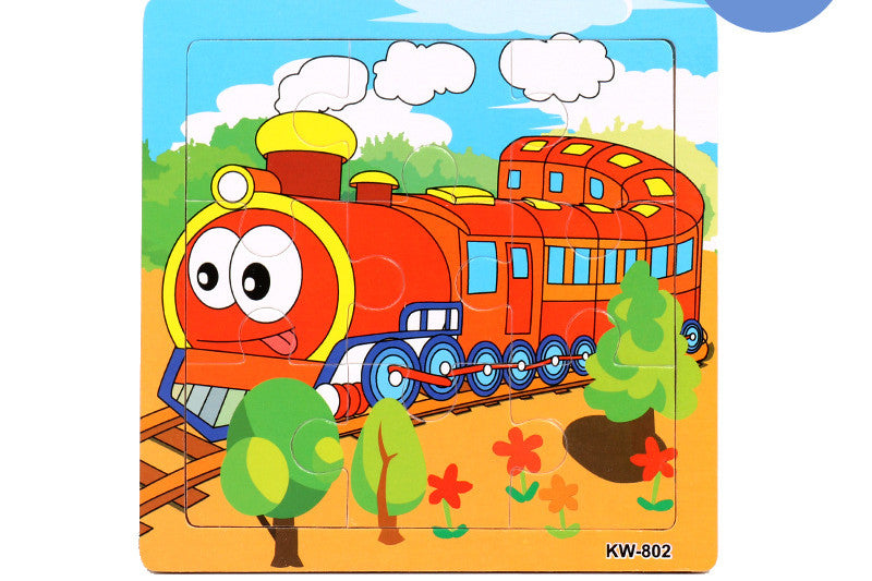 Wooden Puzzle Animals Jigsaw Puzzle Early Childhood Parent-child Toys Animal Wooden Puzzles For Children In Wooden 3D Mosaic Puzzles Kids Educational Toys Design  For Baby Birthday Gifts