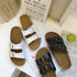 Soft Casual Slippers Women Summer Beach Slides Slippers Flip Flops Non-slip Buckle Strap Girls Indoor Outside Shoes Adjustable Double Buckle Strap Casual Comfort Footbed Slides Sandals For Indoor And Outdoor Beach