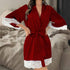 Lightweight Pink Women Sleepwear Classic Design Silk Bathrobe Lace Trim Bridesmaid Bride Party Robes