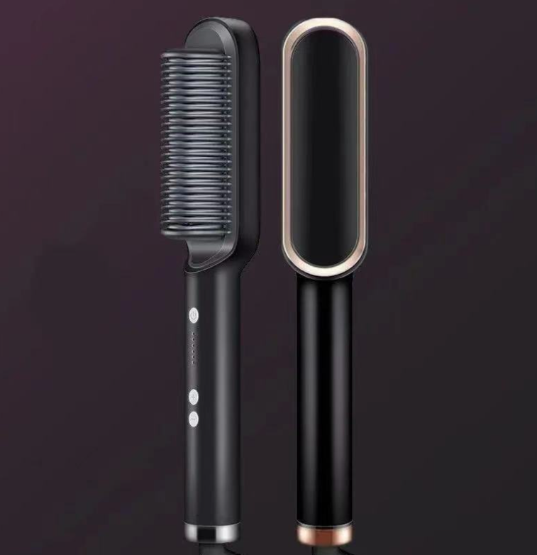 3 IN 1 Multifunctional Hair Straightener Comb Hair Black Red Straightening Brush Portable Comb Fast Heating Men Beard Straightener For Traveling Perfect Gift For Adults