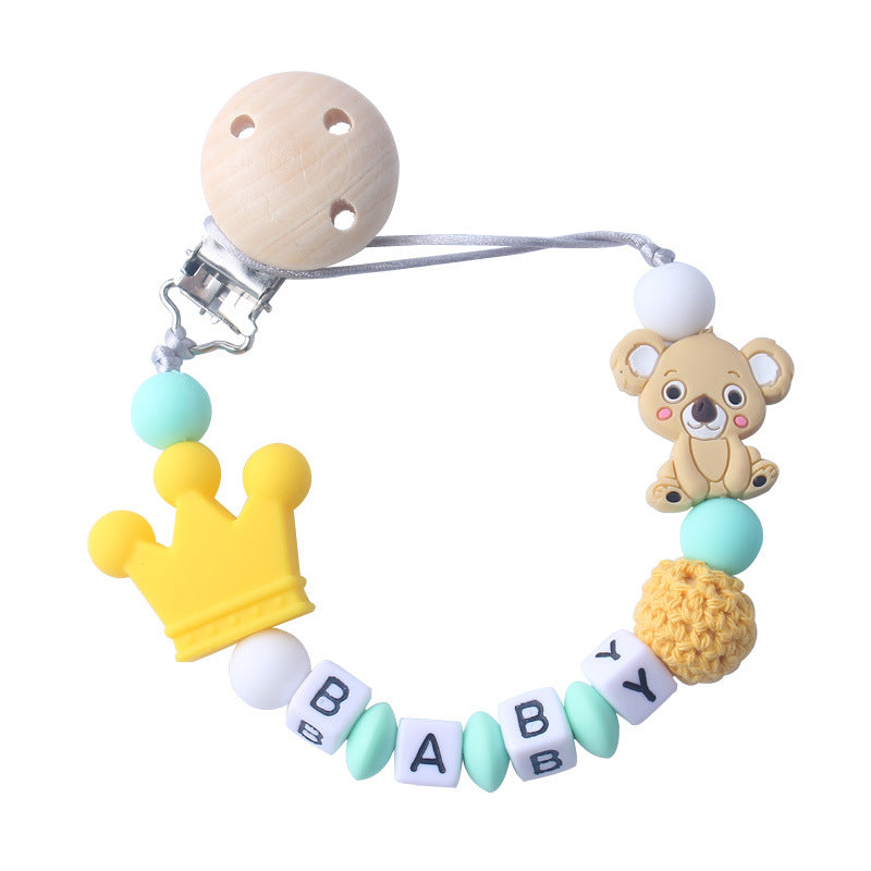 Modern Handmade Pacifier Personalize Silicone Beads Binky Clip Pacifier Chain Chew Baby Teether Toys For Baby
