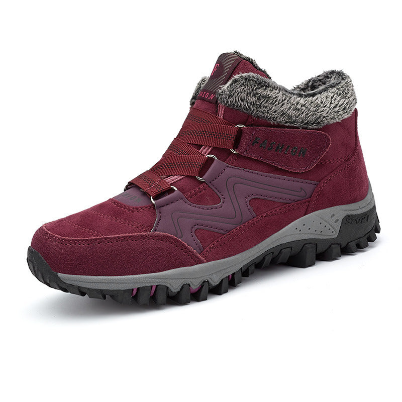 Winter Outdoor Casual Shoes Non-slip Warm Soft Cotton Shoes Mens Comfortable Snow Shoes Lightweight Low-Top Sneakers Non-Slip Wear-Resistant For Outdoor Walking Camping