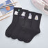 4Pair Spring And Summer Combed Out Of Pure Cotton Socks Mid Waist Fashion Bear Socks Cute Animal Socks Kawaii Cute Cartoon Purple College Socks For Men And Women