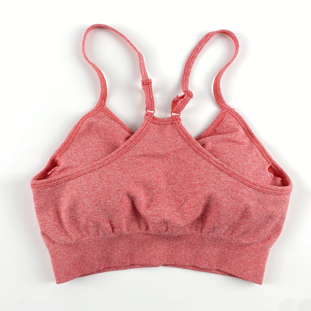 New Beautiful Back Seamless Sports TOP Vest Push Up Sports Tops Fitness For Women And Girls Sport Female Sport Gym Top Padded Gym Brassiere Sports