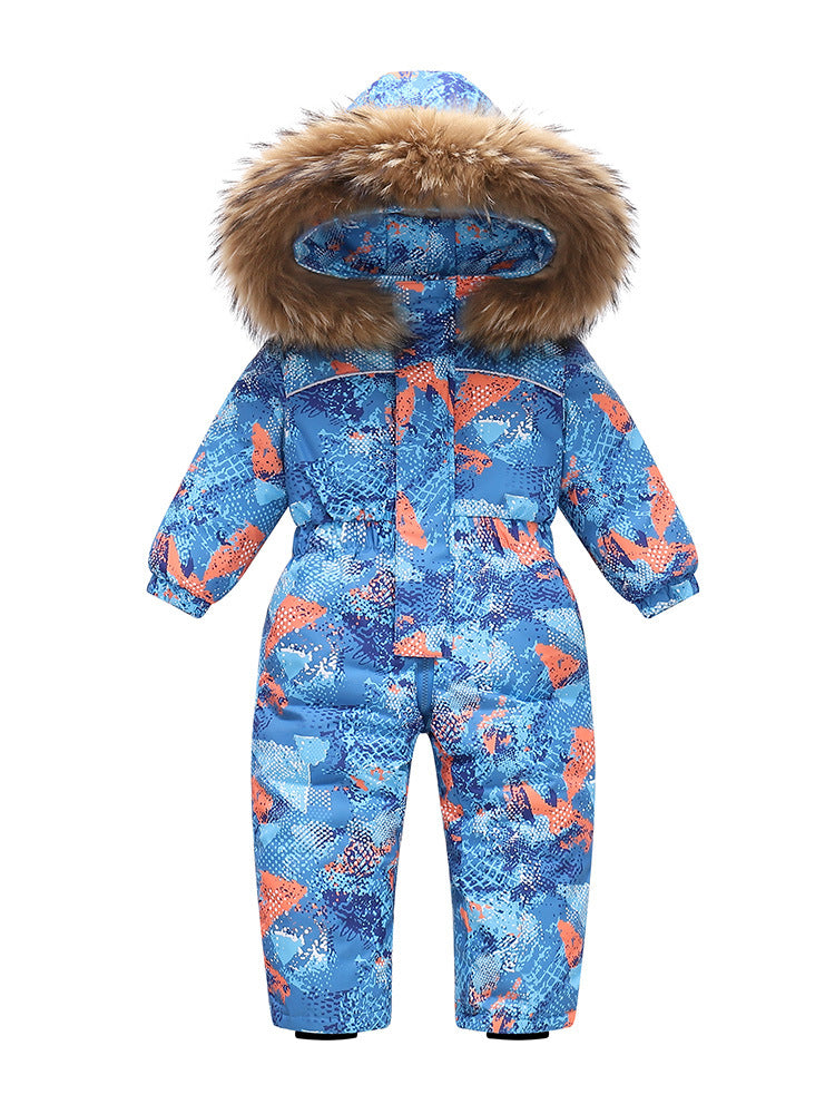 Modern Trend NEW Children's Clothing Jacket Snow Wear Coat Jumpsuit for Girls And Boys Winter Ski Suit For Kids