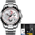 Business Elegant Men's  Watch With Chronometers Day View  Fluorescent Hands Excellent Look Unique Design Perfect Gift For Your Man