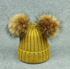 Modern Trend Children's Winter Toddler Baby Kids hat Cap With Two Double Pompom Ears Funny Hat