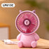 Creative Cartoon Bear Desktop Mini Fans Big Wind Desktop Portable USB Charging Handheld Fan Portable Air Conditioning Handheld Cooling Fan Charging Usb Fan Portable Handheld Fan