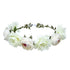 Spring Pearl Crowns Beach Hawaii Floral Garland Romantic Faux Rose Wedding Wreaths Flower Headband Girl Bride Rose Flower Crown Wedding Festival Headband