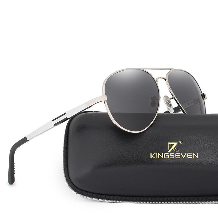 Aviation Luxury Aluminum Magnesium Gold Fashion Polarized Lens Sunglasses Men/Women Driving Mirror Sunglasses  Military Style