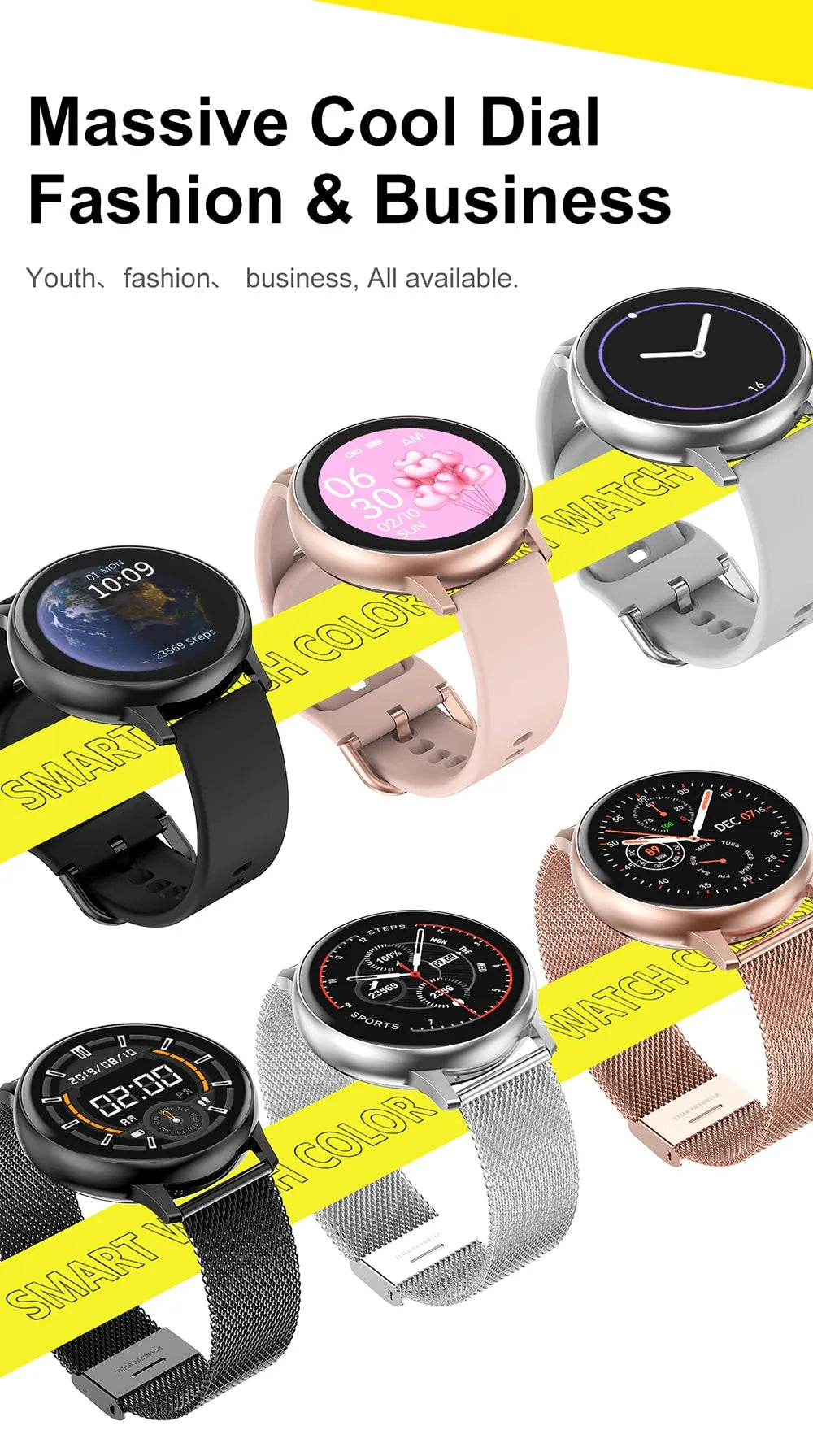 NEW Luxury Elegant Woman Bluetooth Android/ios Waterproof GPS Smart Watch With Touch Screen Sport Health Multifunctional Smart Watch