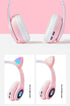 Interesting New Kids Headphones Wireless Bluetooth In Cat Ears Headphones Style With Noise Reduction Live Breathing Lights Glare and LED Lights