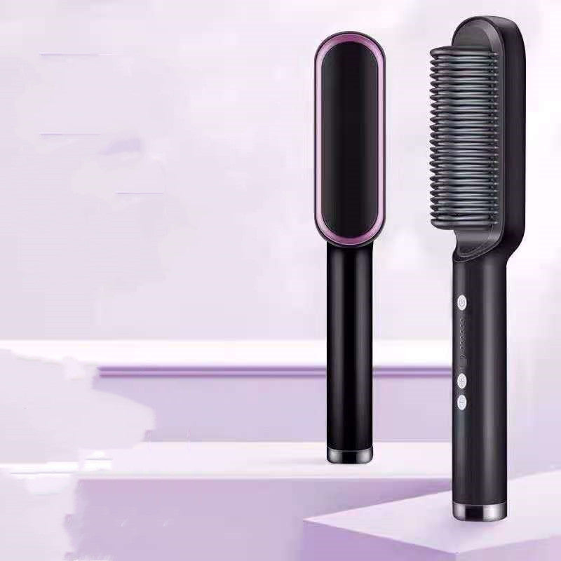 3 IN 1 Multifunctional Hair Straightener Comb Hair Black Red Straightening Brush Portable Comb Fast Heating Men Beard Straightener For Traveling Perfect Gift For Adults