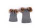 Modern Trend Children's Winter Toddler Baby Kids hat Cap With Two Double Pompom Ears Funny Hat