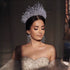 Wedding Headwear Necklace Earrings Jewelry Set Bride Headbands Rhinestone Headpiece Bridal Tiaras And Crowns Silver Rhinestone Wedding Headpiece For Women Handmade Bridal Headband Hair Accessories