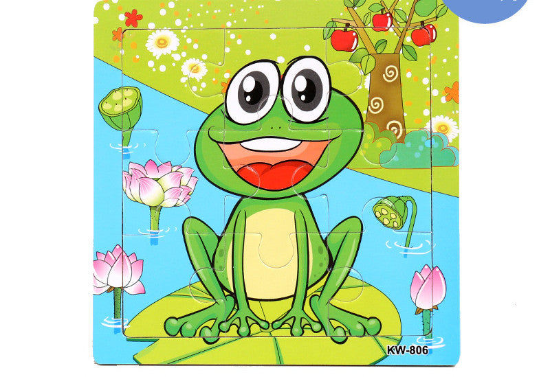 Wooden Puzzle Animals Jigsaw Puzzle Early Childhood Parent-child Toys Animal Wooden Puzzles For Children In Wooden 3D Mosaic Puzzles Kids Educational Toys Design  For Baby Birthday Gifts