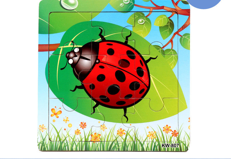 Wooden Puzzle Animals Jigsaw Puzzle Early Childhood Parent-child Toys Animal Wooden Puzzles For Children In Wooden 3D Mosaic Puzzles Kids Educational Toys Design  For Baby Birthday Gifts