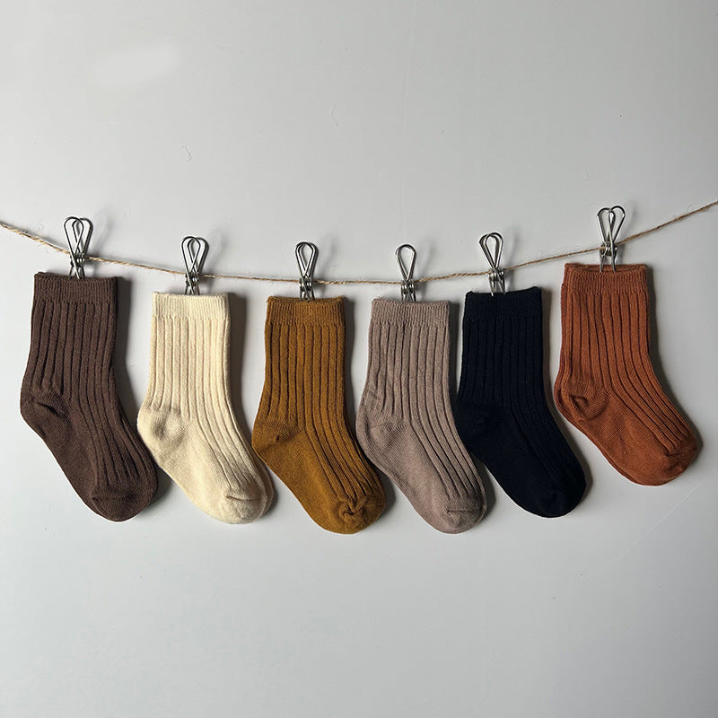 Baby Toddler Cotton Solid Color Short Newborn Casual Comfortable Socks For Kids Boys And Girl