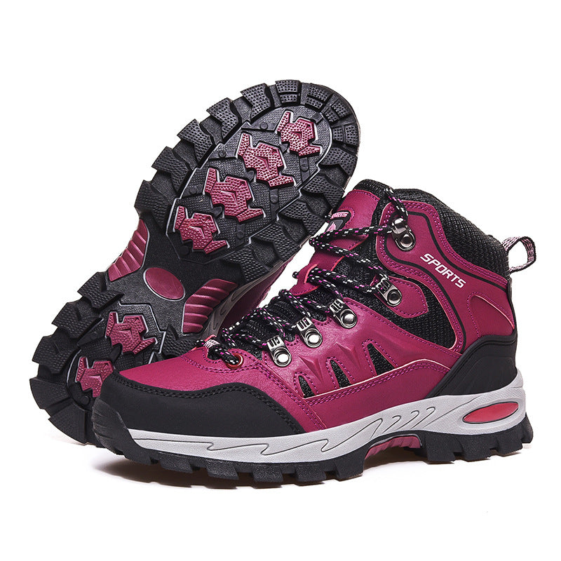 Fashion Outdoor Men's Sports Hiking Boots Wear-Resistant Hiking Men's Fashion Non-slip Waterproof Walking Boots Lightweight Comfortable Sport Ankle Shoes Outdoor Winter Mens Shoes