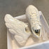 Elegant Women's Sneakers Lace Up Thick Platform Casual Shoes Leather Comfortable Walking Footwear Fashion New Lightweight Casual Everyday Walking Fashion Sneakers