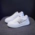 Spring Fashion Breathble Women Sneakers Leather Platform Shoes Women Lace Up Casual Shoes White Fashion Sneakers White PU Leather Platform Sneaker For Women Lace Up Walking Sneakers