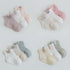 3 Pairs  Cartoon Candy Color Cotton Fashion Elastic Band Socks For Newborn Boys And Girls