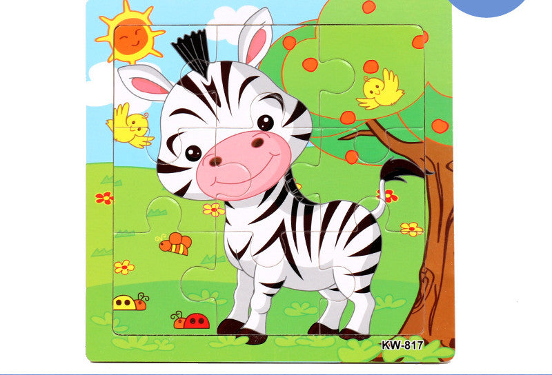 Wooden Puzzle Animals Jigsaw Puzzle Early Childhood Parent-child Toys Animal Wooden Puzzles For Children In Wooden 3D Mosaic Puzzles Kids Educational Toys Design  For Baby Birthday Gifts