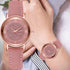 Womens Watches Bracelet Set Starry Sky Ladies Watch Casual Leather Student Quartz Wristwatch Luxury Fashion Minimalist Leather Strap Dress Analogue Quartz Round Elegant Watch