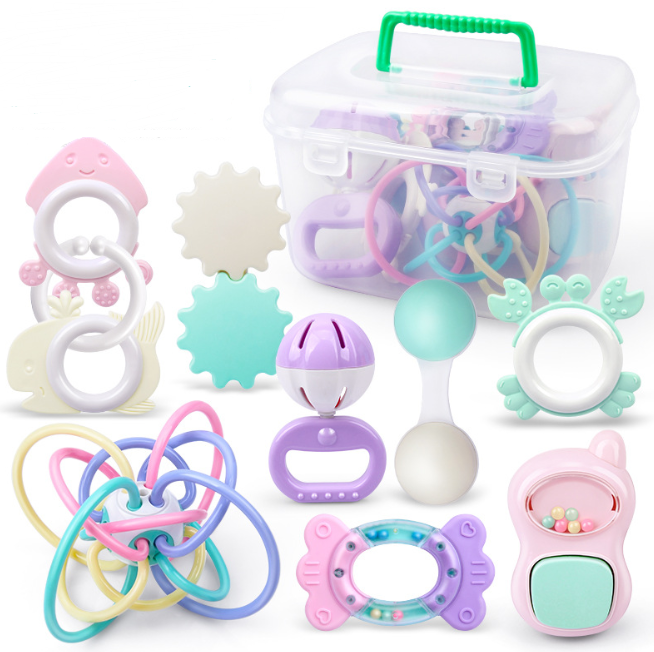 Baby Rattle Toys Cartoon Hand Grip Soft Rattles Shaker Teether Infant Newborn Educational Toys For Baby and Kids