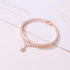 Rose Gold Stainless Steel Bracelets & Bangles Female Heart Forever Love Charm Bracelet For Women