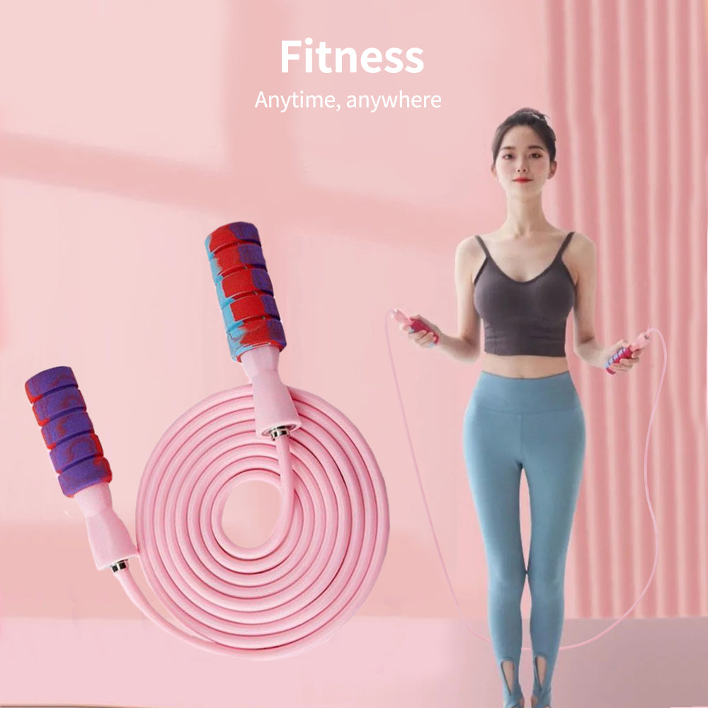 Cordless Skipping Weight Bearing Ball Sports Fitness Fitness  Jump Ropes With Counter Sports Fitness Adjustable Fast Speed Counting Jump Skip Rope Wire Calories Counting Cordless Rope Skipping For Adult Boys Girls (