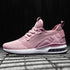Womens Light Weight Running Sneakers Air Sole Breathable High Quality Sport Women Mesh Running Casual Slip On Flats Comfortable Walking Air Cushion Sneakers