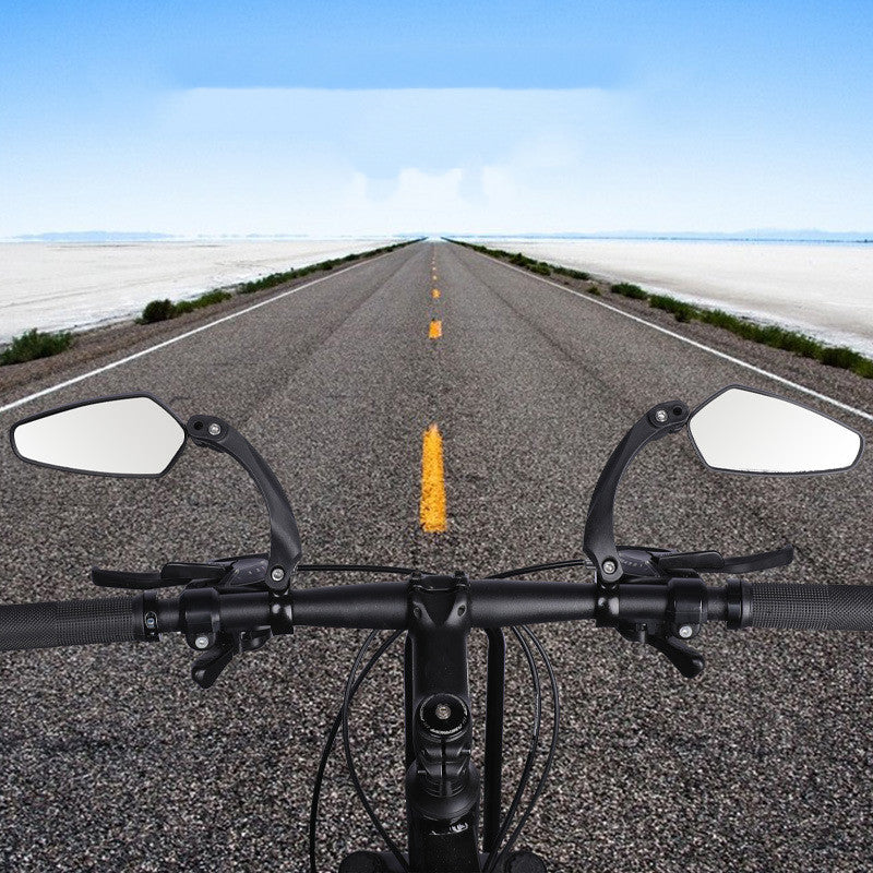 Bicycle Rear View Mirror Bike Cycling Clear Wide Range Back Sight Reflector Adjustable Left Right Mirror Accessories New Bike Mirror Blast resistant Adjustable Bike Rearview Mirror With Large Lens Bicycle Mirrors For Handlebars