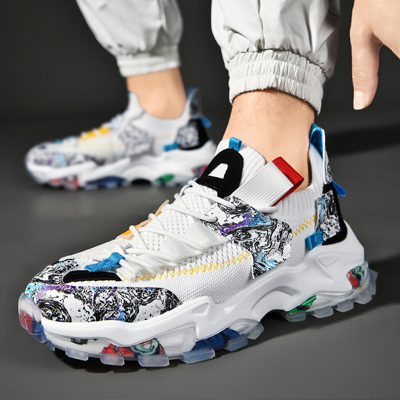 Men's Fashion Camouflage Sports Casual Shoes Couple Outdoor Mesh Breathable Non-slip Lightweight Soft Men's Breathable Lightweight Sneakers Jogging Workout Gym Walking Shoes For Men