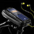 Bicycle Touchscreen Front Frame Bag Phone Case With Double Zippers Cycling Bike Accessories Bike Bag Bike Phone Bag Bike Pouch Bicycle Front Frame Bag Waterproof Top Tube Handlebar Bag Bike Phone Mount Bag Cycling Storage Bag
