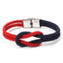 New Elegant Fashion Multi-Layer Concentric Modern Knot Rope Men Anchor Luxury Bracelet Charm Fine Bracelets For Women Fold Over Clasp Navy Style Jewelry