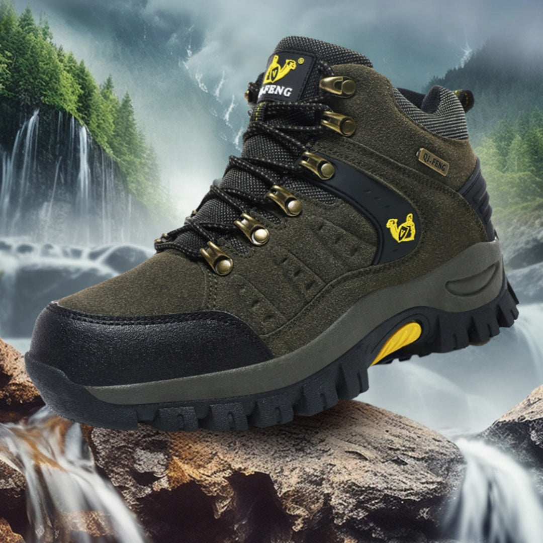 Unisex Hiking High Quality Mens Waterproof Boots Mountain Climbing Shoes Sports Rubber Sole Couple Olutdoor Warm Boots Ankle Hiking Boots Outdoor Lightweight Trails Shoes
