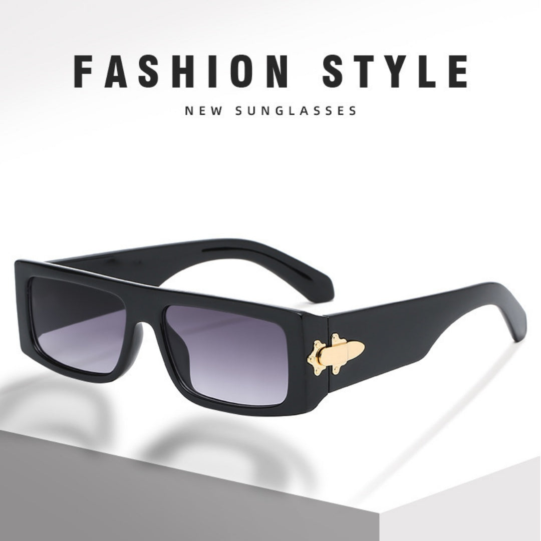 Rectangle Sunglasses for Women Retro Driving Glasses 90’s Vintage Fashion Narrow Square Frame n For Travel Rectangle Flat Top Frame  Small Frame Sun Glasses For Women Men