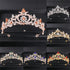 Simulated Pearls Crystal Wedding Tiaras And Crowns For Queen Princess Gold Silver Color Women Hair Jewelry Luxury Crystal Bridal Crown Tiaras Fashion Hair Jewelry Diadem Tiara For Women Bride Wedding Hair Accessories