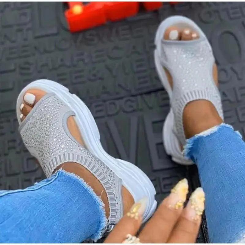 2021 Elegant Women Sandals Comfort Summer Stretch Fabric Durable Material Modern Design For Womens - ALLURELATION - 502, Comfort Sandals, Elegant Sandals, Modern, Modern Sandals, New Style, Sandals, Shoes, Stretch Fabric Sandals, Stylish Sandals, Summer Sandals, Women Sandals, Women Shoes, Womens Sandals, Womens Shoes - Stevvex.com